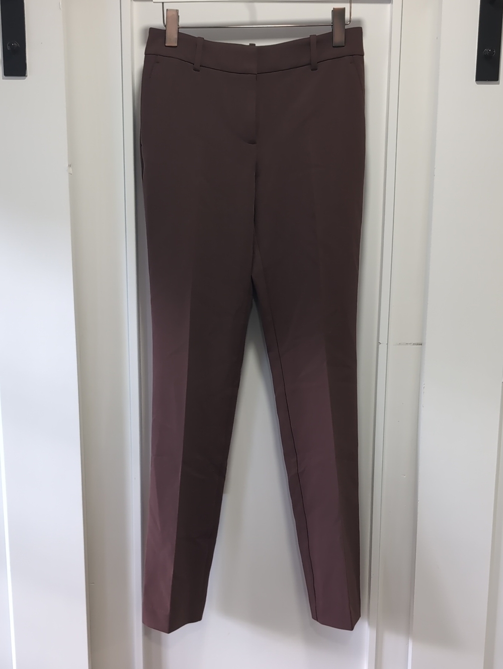 Ann Taylor Factory Slim Straight Pants in Dusty Mauve